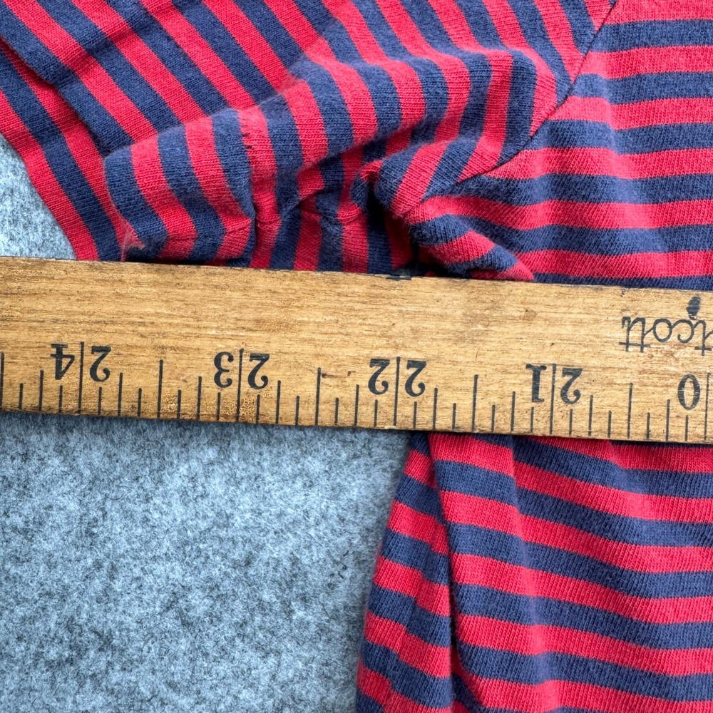 Polo Ralph Lauren Mens Custom Fit Striped Pocket Polo Shirt Red Navy Blue Large - Picture 6 of 7